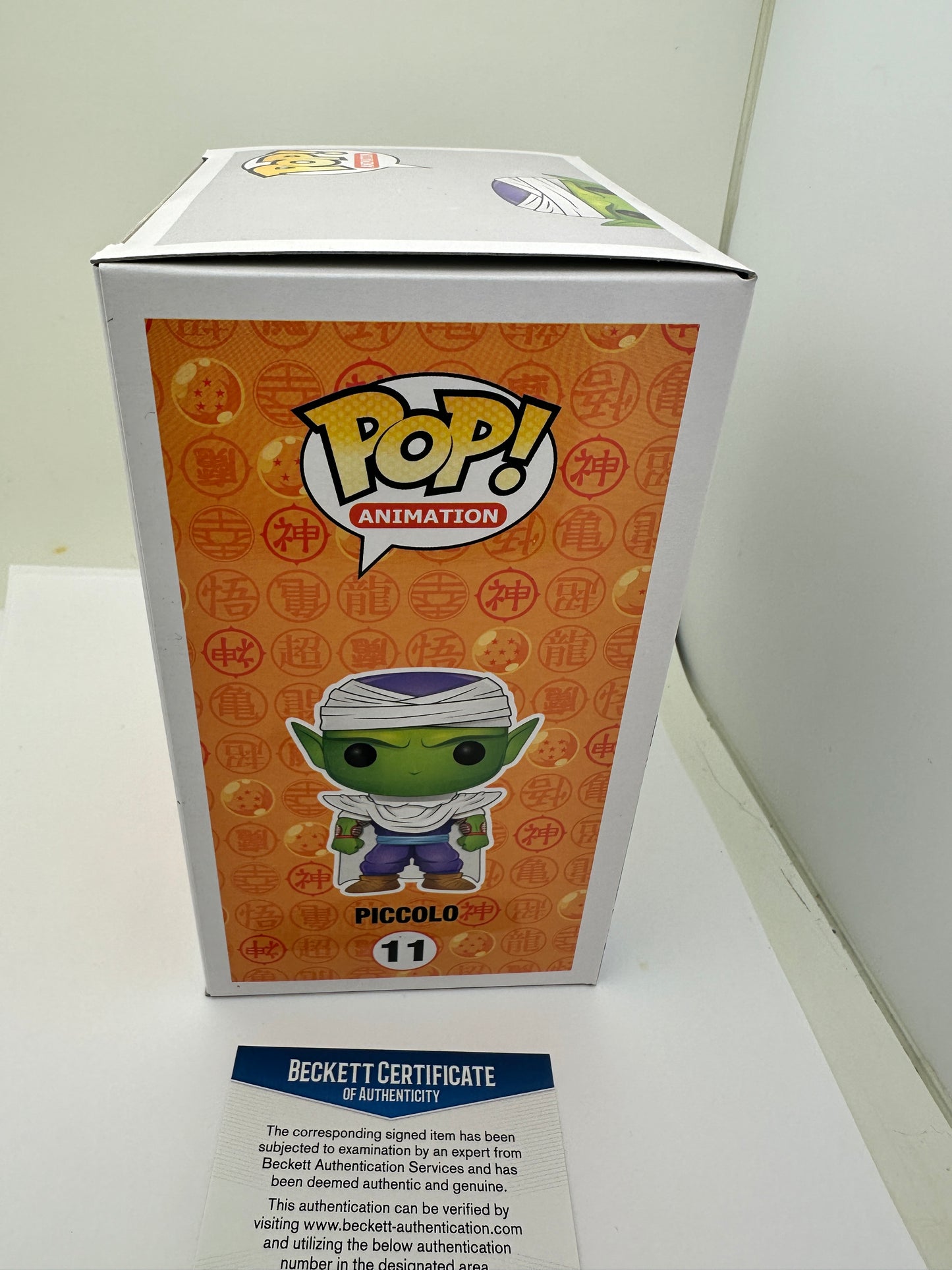 Chris SABAT SIGNED Funko Pop 11 Autograph PICCOLO beckett certified Dragon Ball Z DBZ + PoP Protector