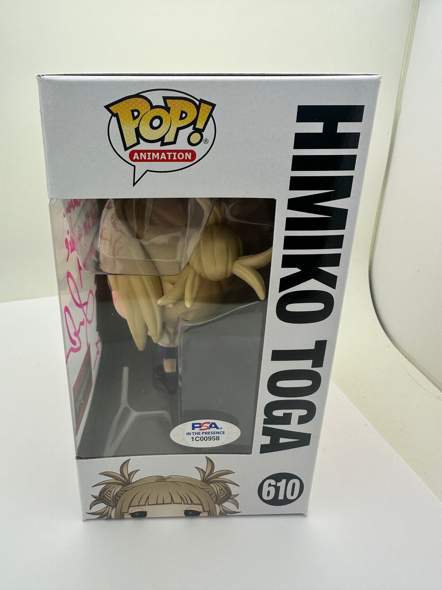 Leah Clark Signed Himiko Toga Funko Pop #610 Exclusive My Hero Academia PSA COA + PoP Protector