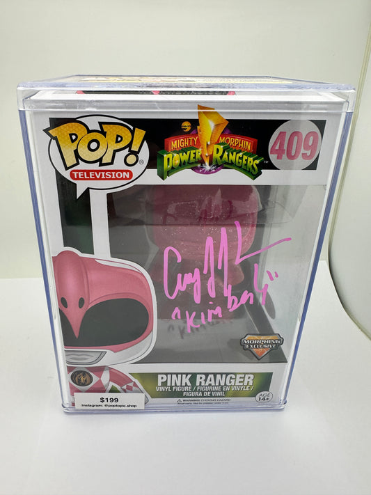 Funko Pop! Mighty Morphin Power Ranger Pink Ranger #407 Signed By Amy Jo Johnson JSA + HARD CASE