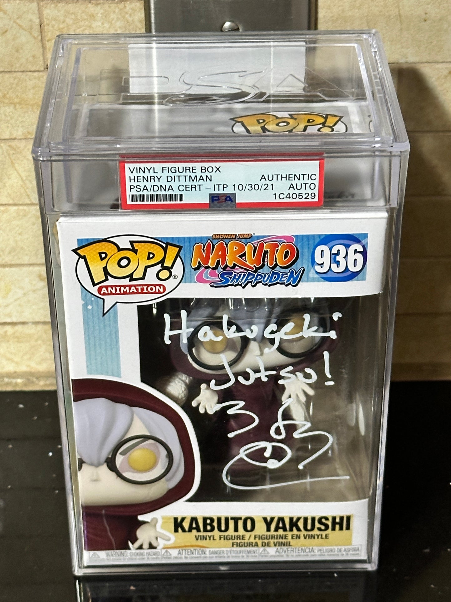 Autographed Kabuto #936 Funko POP! signed by "Henry Dittman" PSA HardCase encapsulated Authentic