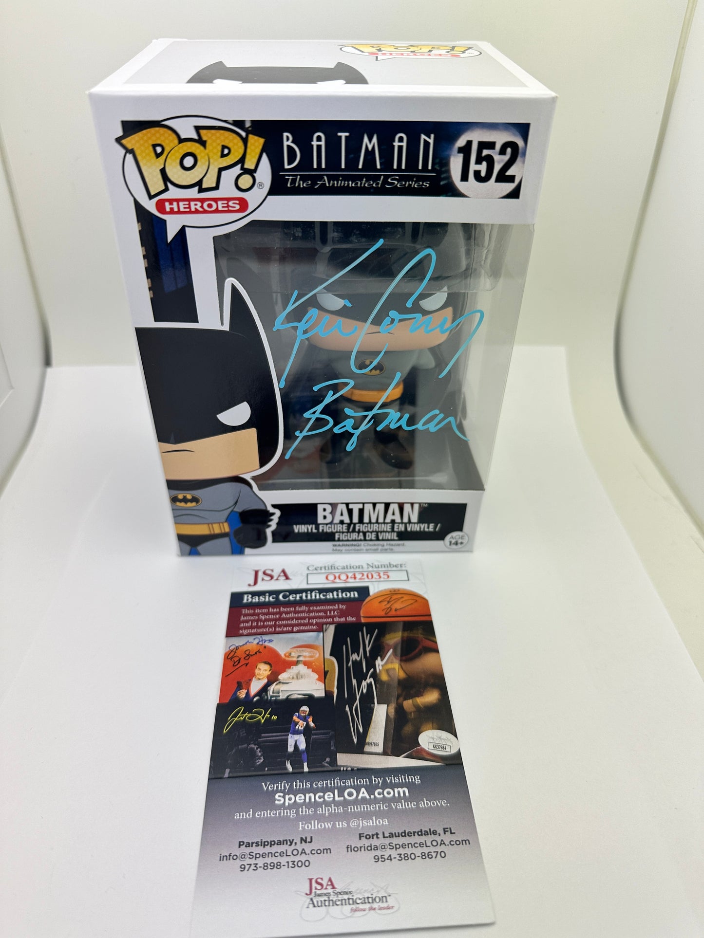 KEVIN CONROY Signed BATMAN THE ANIMATED SERIES 152 Funko Pop Vinyl Authentic Autograph JSA COA + POP PROTECTOR