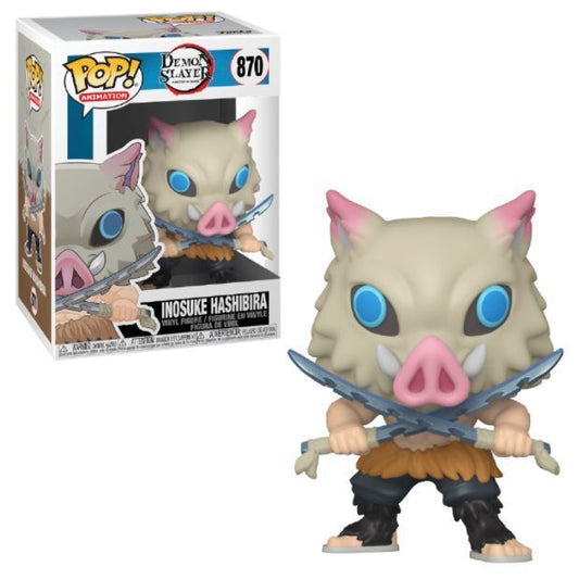 870 Demon Slayer Inosuke Hashibira Funko PoP! + PoP protector