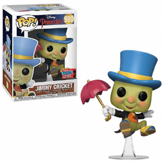 Funko Pop! Disney 980 Pinocchio Jiminy Cricket with Umbrella 2020 New York Comic Con Exclusive