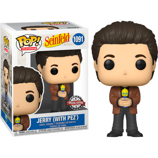 Funko Pop! Television - Seinfeld 1091 Jerry with Pez Special Edition + PROTECTOR!