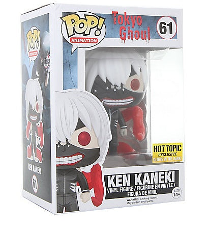 Funko PoP! 61 Ken Kaneki (Glow in the Dark) Hot Topic Exclusive Tokyo Ghoul + PoP protector