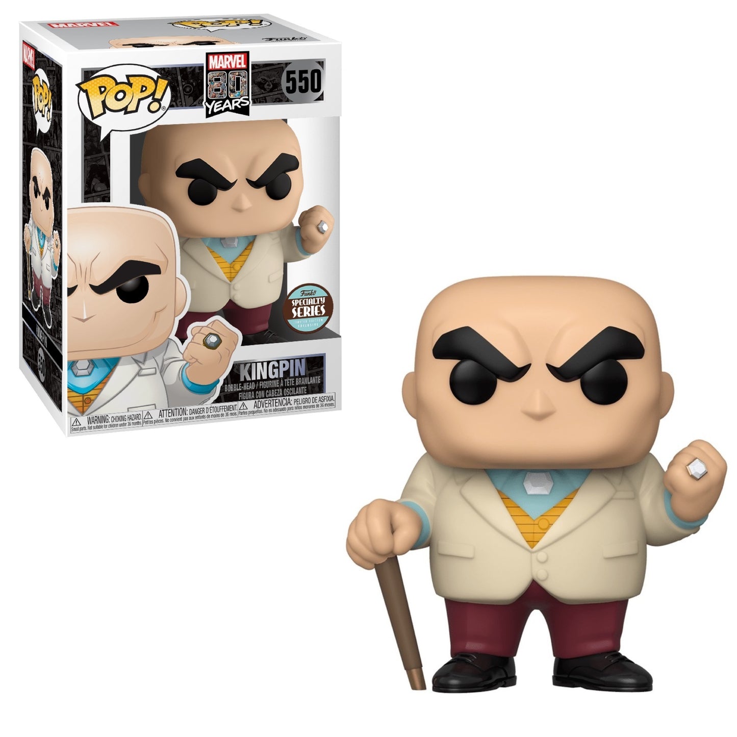 Funko Pop: Marvel 80 Years - Kingpin #550 Specialty Series (VAULTED) + PoP Protector