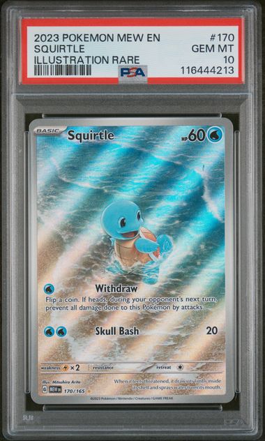 Pokemon TCG! 2023 Pokemon Scarlet and Violet 151 Illustration Rare Squirtle #170