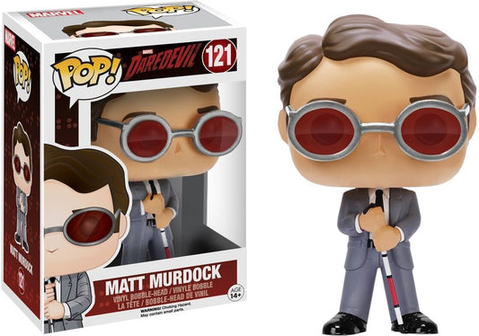 Funko pop! Marvel Daredevil Matt Murdock #121 vinyl bobble head + PoP Protector