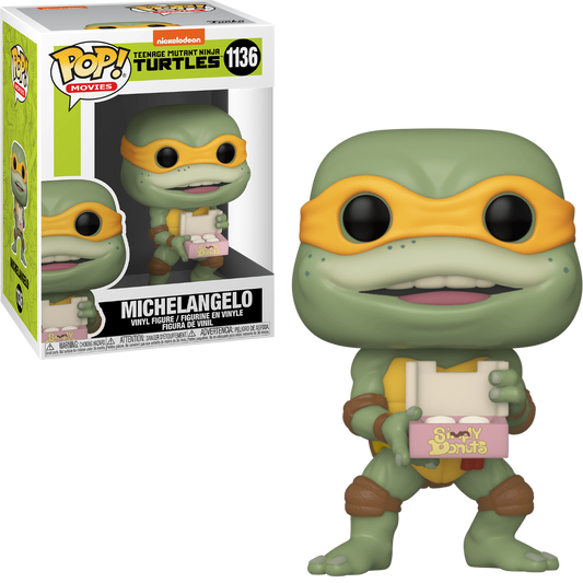 Funko Pop Michelangelo #1136 Teenage Mutant Ninja Turtles Movies Vinyl Figure + PoP Protector