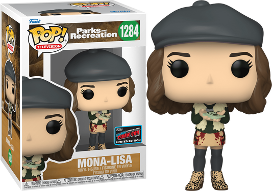 Funko Pop Parks & Recreation Mona Lisa 1284 2022 NYCC Official Sticker (Shelf Wear) + Protector