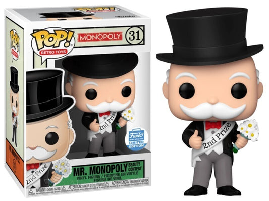 Funko Pop Retro Toys Monopoly Limited Edition 31 Mr. Monopoly Beauty Contest figure (shelf wear) + PoP Protector
