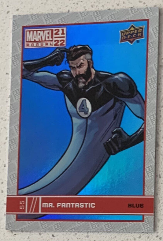 Mr Fantastic — 2021-22 Upper Deck Marvel Annual #55 - Blue