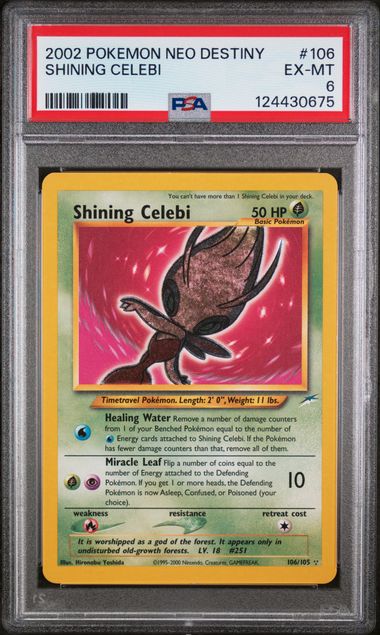 Pokemon TCG! 2002 POKEMON NEO DESTINY #106 SHINING CELEBI PSA 7