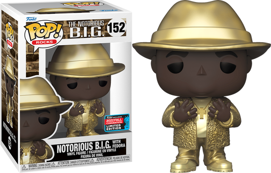 152 Fall Convention Sticker Notorious B.I.G. with Fedora (Gold Glitter Suit) + PoP Protector