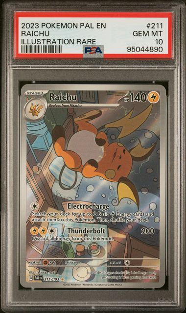 2023 POKEMON PAL EN-PALDEA EVOLVED #211 RAICHU ILLUSTRATION RARE PSA 10