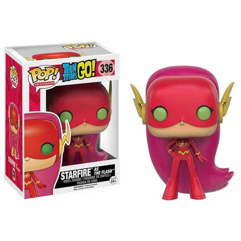 Funko POP! Television: Teen Titans GO! #336 - Starfire as the Flash Toys R Us Exclusive + PROTECTOR!