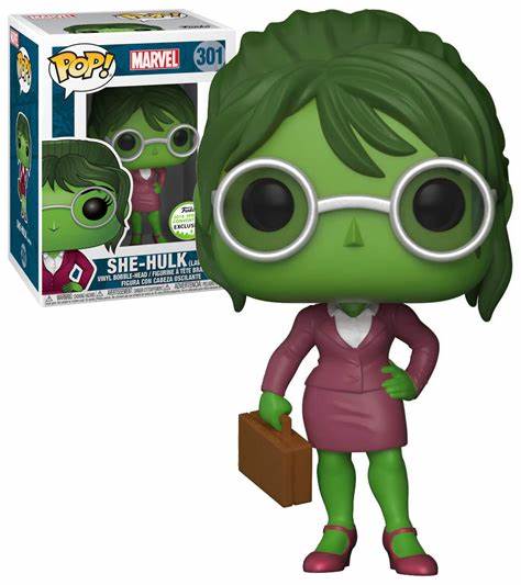 Funko POP! Marvel She-Hulk (Lawyer) 301 Funko 2018 Spring Convention Exclusive (box rip) (VAULTED) + PROTECTOR!