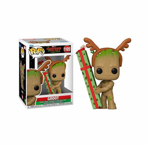 Funko POP! Marvel Studios Guardians of the Galaxy Holiday Special #1105 - GROOT + FREE PROTECTOR!