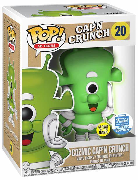 Funko POP! Ad Icons - Cozmic Capn'N Crunch GITD Funko Shop Exclusive #20 + PROTECTOR!