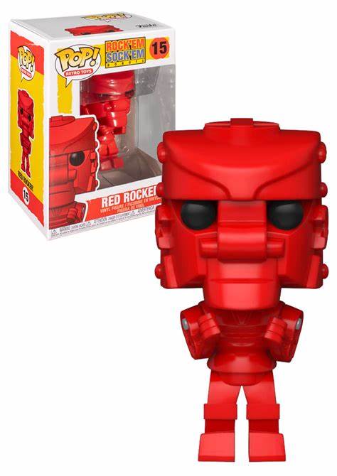 Funko POP! Retro Toys #15  Rock em Sock Em Robots - Red Rocker + PROTECTOR!