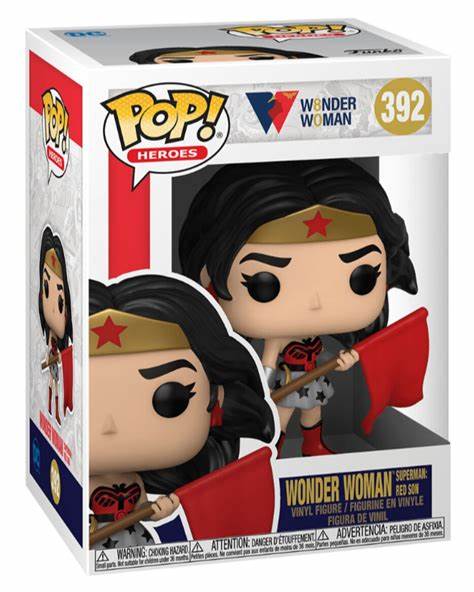 Funko POP! Heroes: Wonder Woman Superman Red Son #392 + PROTECTOR!