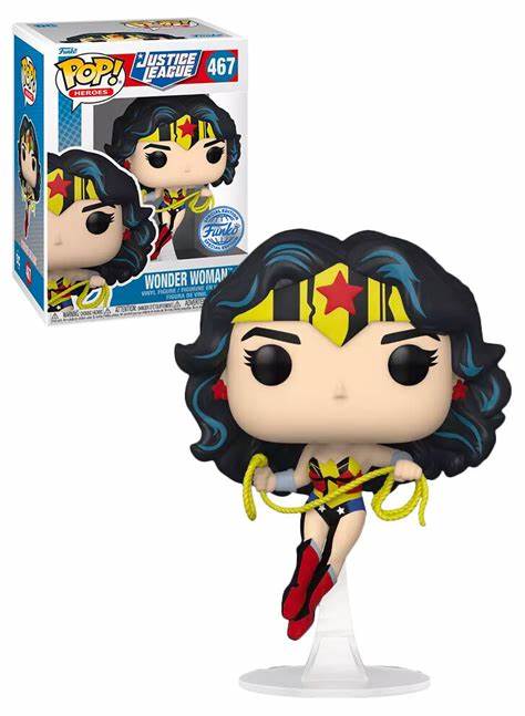 Funko POP! Heroes: Justice League #467 - Wonder Woman + PROTECTOR!
