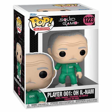 Funko POP! Netflix Squid Game Player 001: OH IL-NAM 1223 + POP PROTECTOR!