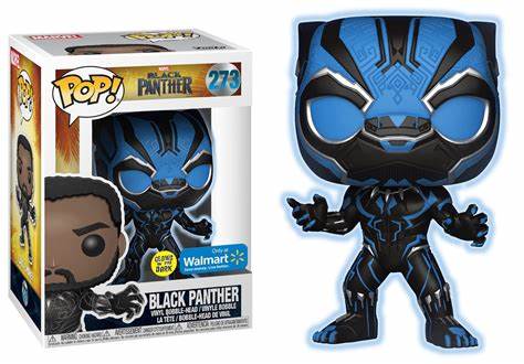 Funko POP! Marvel: Black Panther #273 - Black Panther GITD Walmart + PROTECTOR!