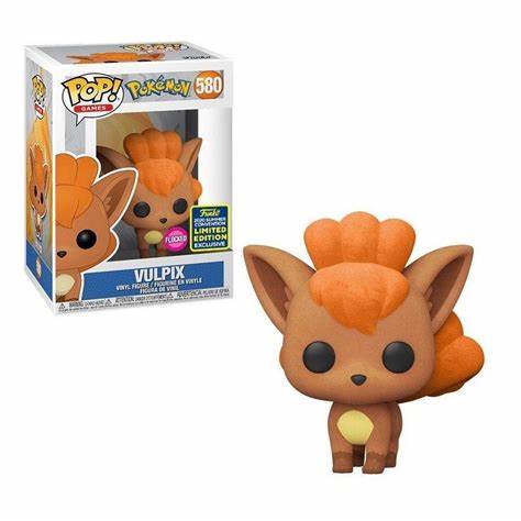 Funko POP! Games: Pokemon #580 Vulpix Flocked Funko 2020 Summer Convention Exclusive Figure + Protector!