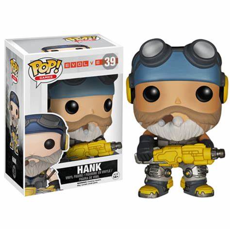 Funko POP! Games: Evolve #39 - Hank + PROTECTOR! (shelf ware)