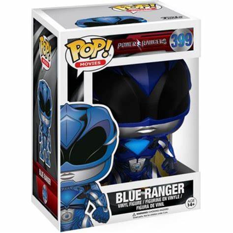 Funko Pop! Movies: Power Rangers #399 - Blue Ranger + PROTECTOR! (VAULTED)