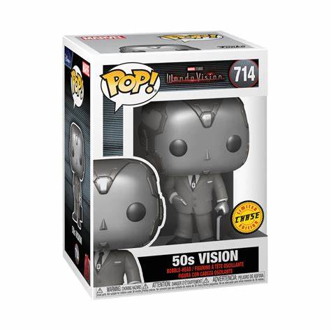 Funko POP! Marvel: Wanda Vision #714 - 50s Vision CHASE + PROTECTOR!