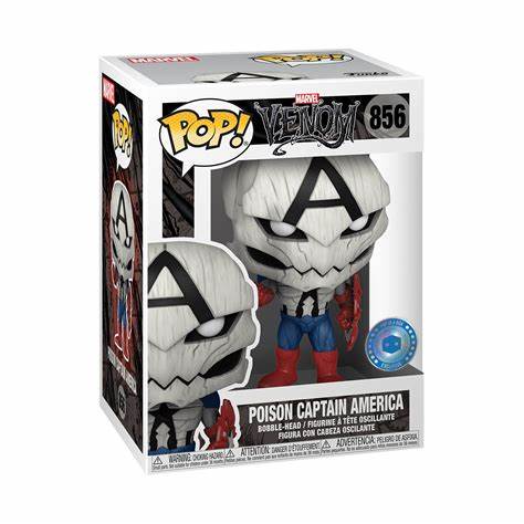 Funko POP! Marvel Venom #856 - Poison Captain America PIAB Exclusive + PROTECTOR!