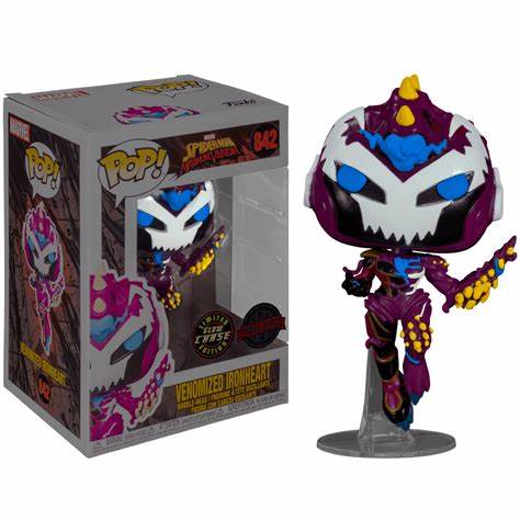 Funko POP! Marvel: Spider-man Maximum Venom #842 - Venomized Ironheart GITD Special edition CHASE + protector!