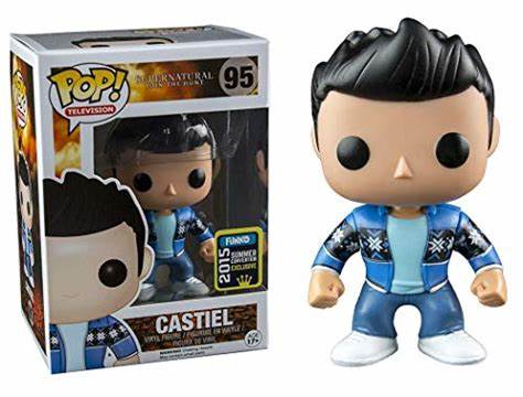 Funko POP! Television: Supernatural - Castiel 2015 summer convention #95 vaulted + PROTECTOR! (crease)