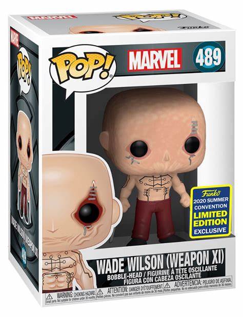 Funko POP! Marvel: Wade Wilson (Weapon XI) #489 2019 Summer convention + PROTECTOR!