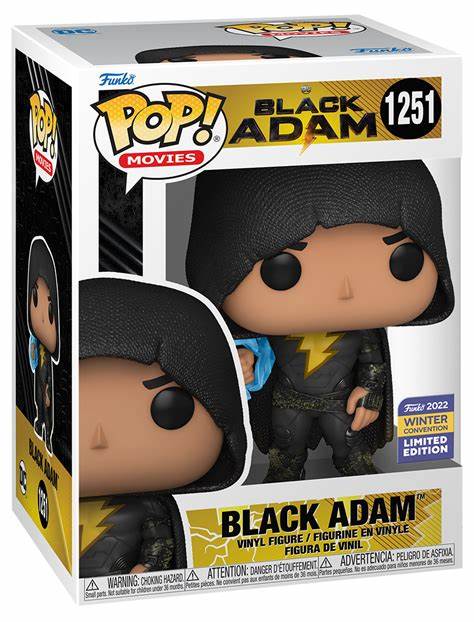 Funko POP! Movies: Black Adam #1251 - Black Adam 2022 Winter Convention + PROTECTOR!