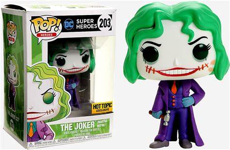 Funko POP! Heroes: DC #203 - The Joker (Martha Wayne) Hot Topic Exclusive + PROTECTOR! (VAULTED)