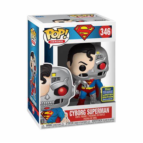 Funko POP! Heroes: Cyborg Superman #346  2020 Summer Convention + PROTECTOR!