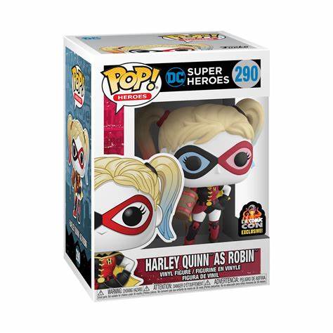 Funko POP! Heroes: DC - Harley Quinn As Robin #290 + PROTECTOR!