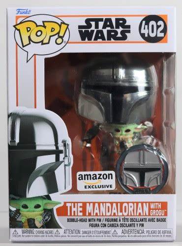 Funko POP! Star Wars #402 - The Mandalorian Amazon Exclusive With Grogu + PROTECTOR!