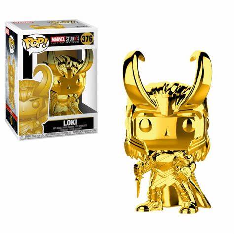 Funko POP! Marvel 10 years - Loki GOLD #376 + PROTECTOR!