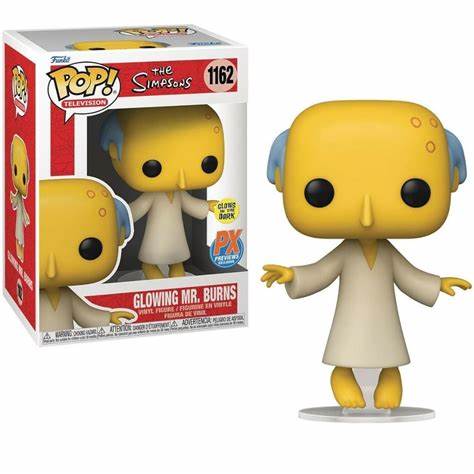 Funko POP! Television - The Simpsons #1162 - GITD PX Glowing Mr Burns + PROTECTOR!