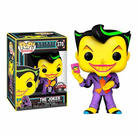 Funko POP! Batman The Animated Series - The Joker 370 Blacklight Glow Special Edition + PROTECTOR!