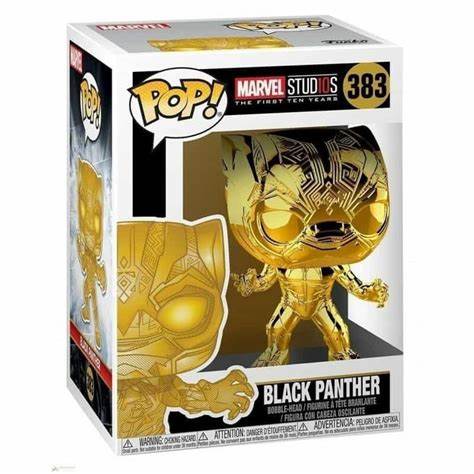 Funko POP! Marvel Studios The First  Ten Years 383 - Black Panther GOLD + PROTECTOR!