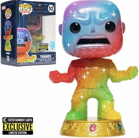 Funko POP! Marvel Studios The Infinity War Saga - Thanos 52 Art Series EE Exclusive + Free Hardstack Protector