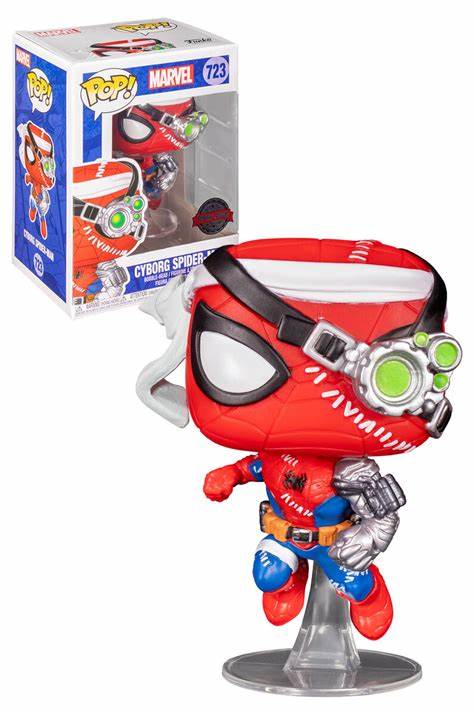 Funko Pop! Marvel Cyborg Spider-Man 723 Special Edition + Protector!