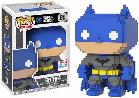 Funko POP! 8-Bit DC Super Heroes #01 - Batman 2017 Fall Convention Exclusive + PROTECTOR!