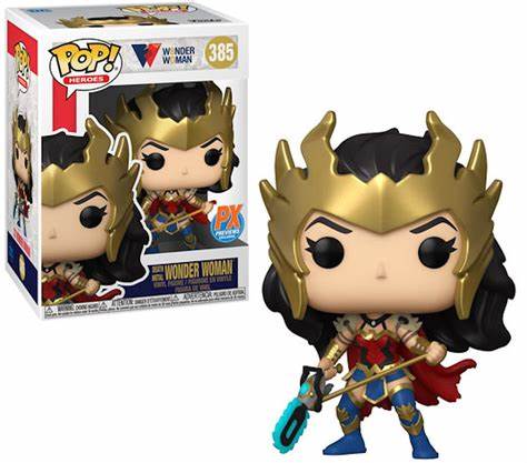 Funko POP! Heroes: Death Metal Wonder Woman PX Previews #385 + PROTECTOR!