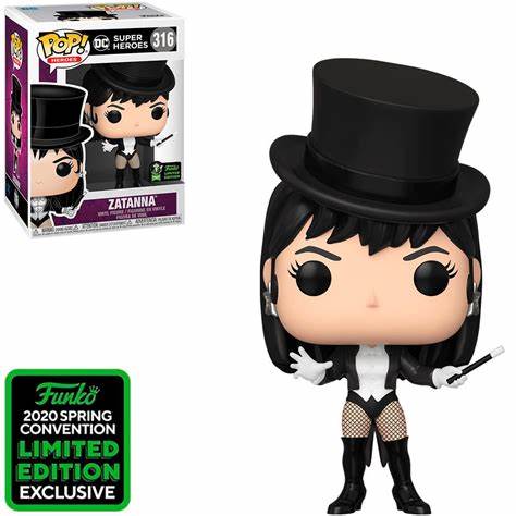 Funko POP! Heroes: DC #316 - Zatanna 2020 Spring Convention SHARED STICKER + Protector!